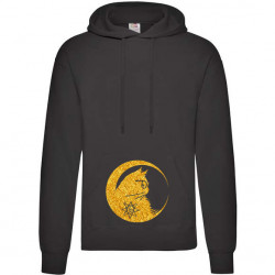 Hooded Chat au croissant de lune