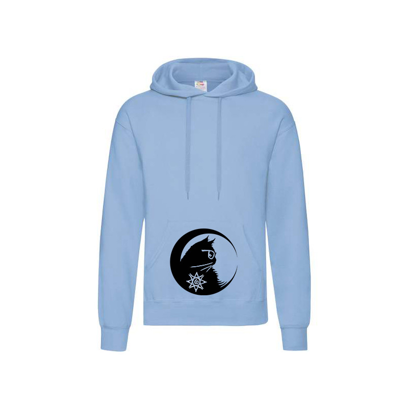 Hooded Chat au croissant de lune