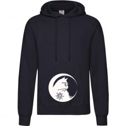 Hooded Chat au croissant de lune
