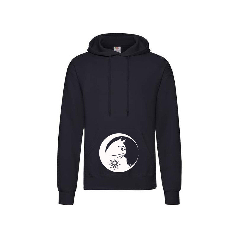 Hooded Chat au croissant de lune