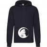 Hooded Chat au croissant de lune