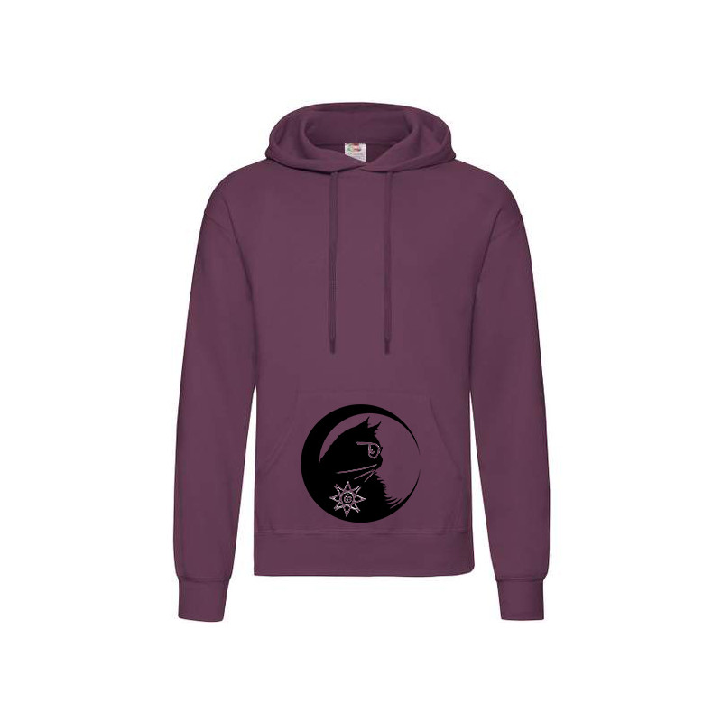 Hooded Chat au croissant de lune