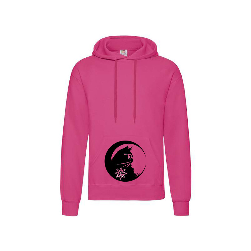 Hooded Chat au croissant de lune