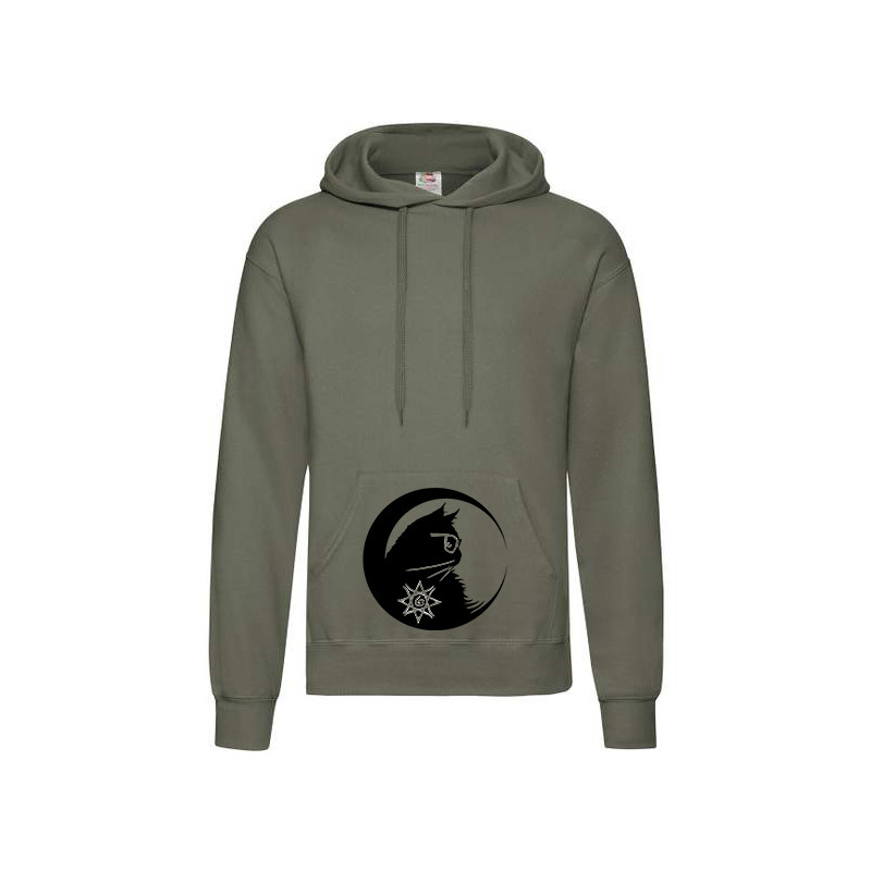 Hooded Chat au croissant de lune