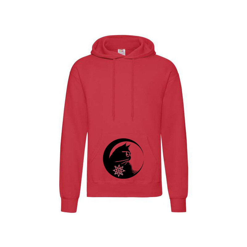 Hooded Chat au croissant de lune