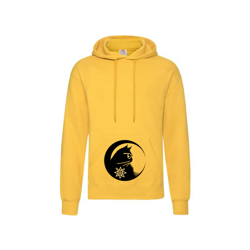 Hooded Chat au croissant de lune