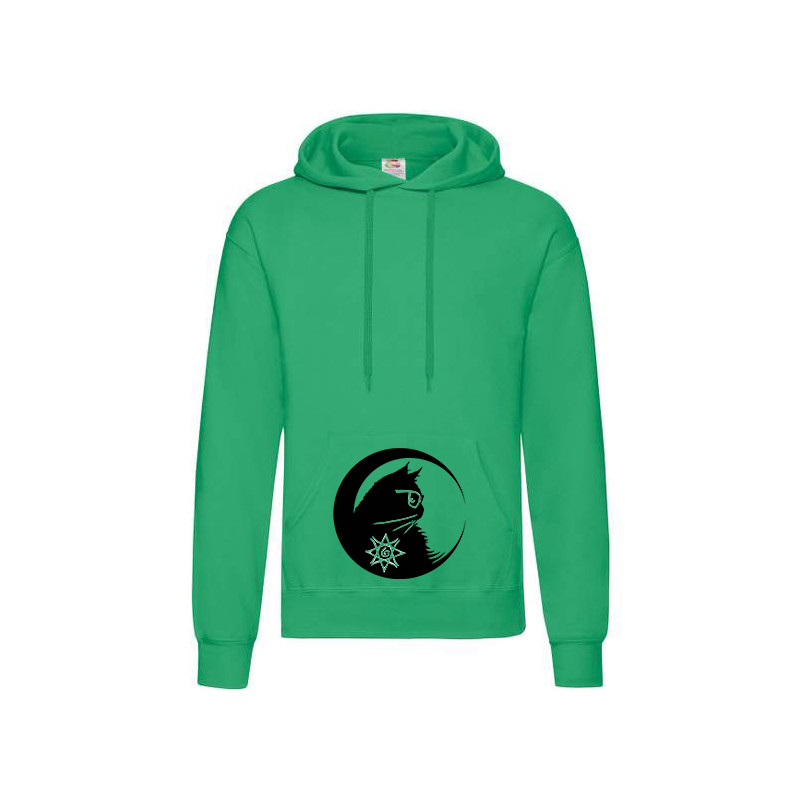 Hooded Chat au croissant de lune