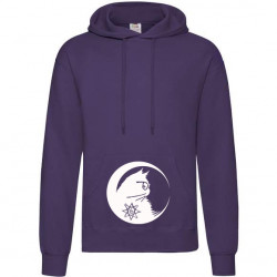 Hooded Chat au croissant de lune