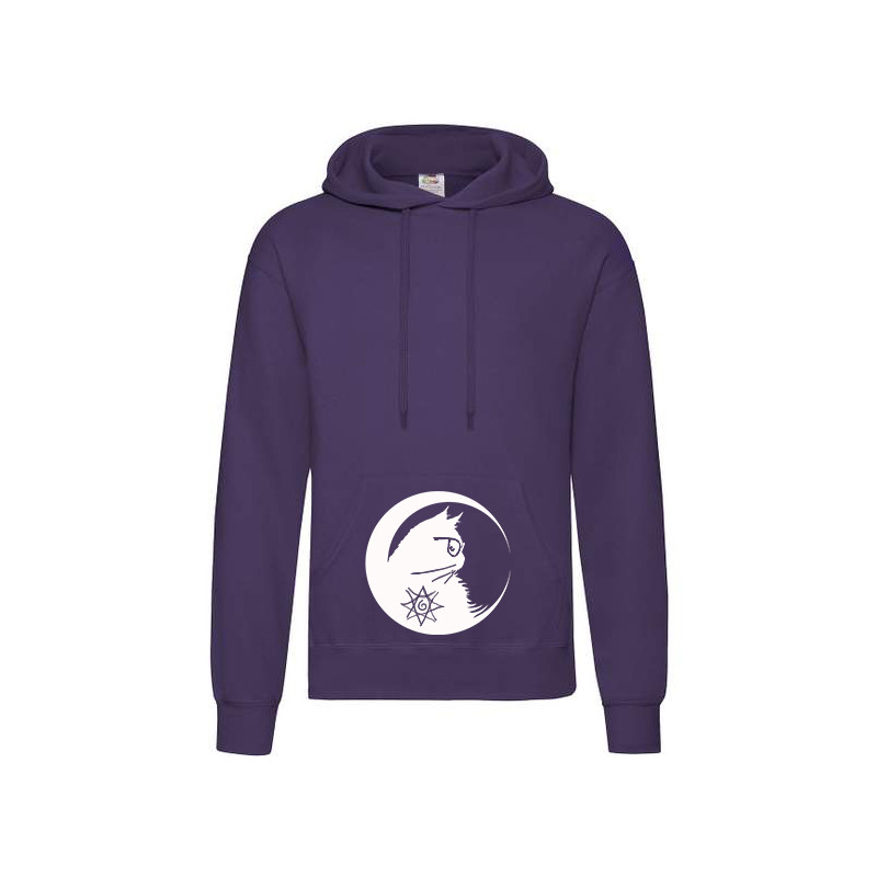 Hooded Chat au croissant de lune