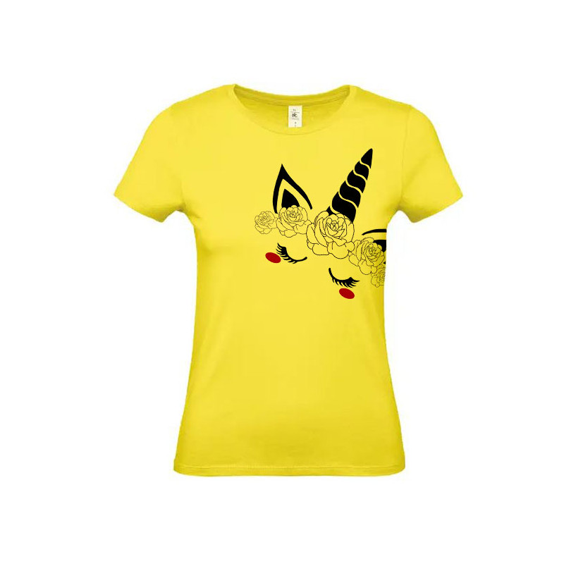 Tee-shirt à la licorne aux roses