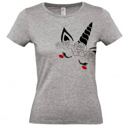 Tee-shirt à la licorne aux roses