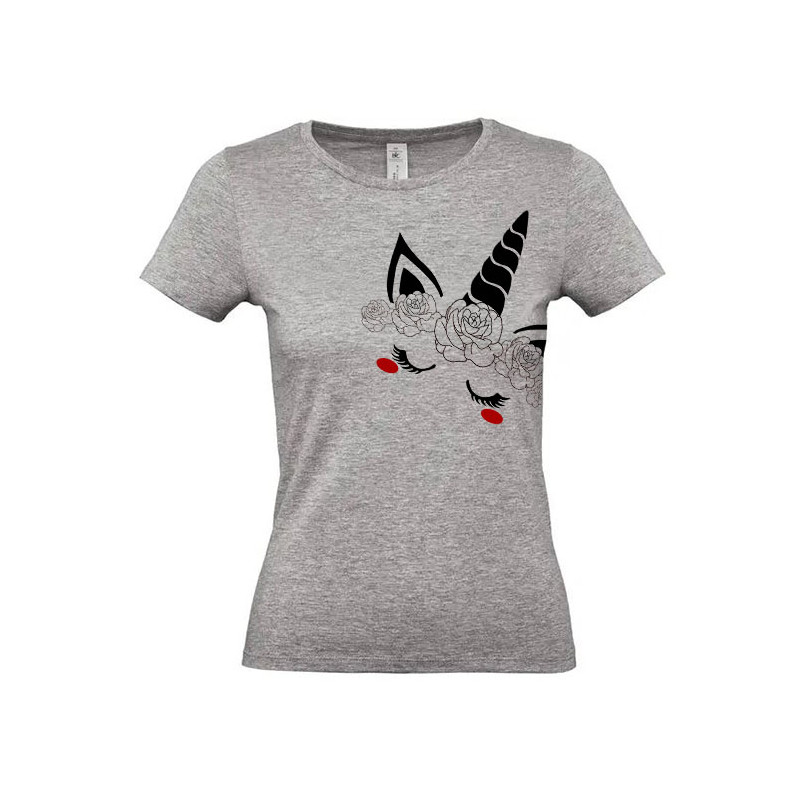 Tee-shirt à la licorne aux roses
