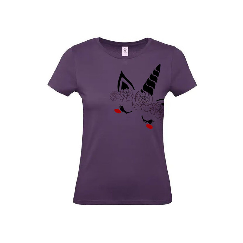 Tee-shirt à la licorne aux roses