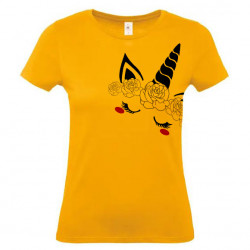 Tee-shirt à la licorne aux roses