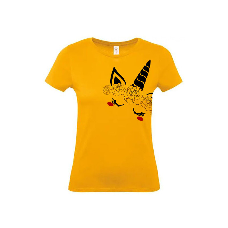 Tee-shirt à la licorne aux roses