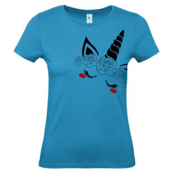 Tee-shirt à la licorne aux roses