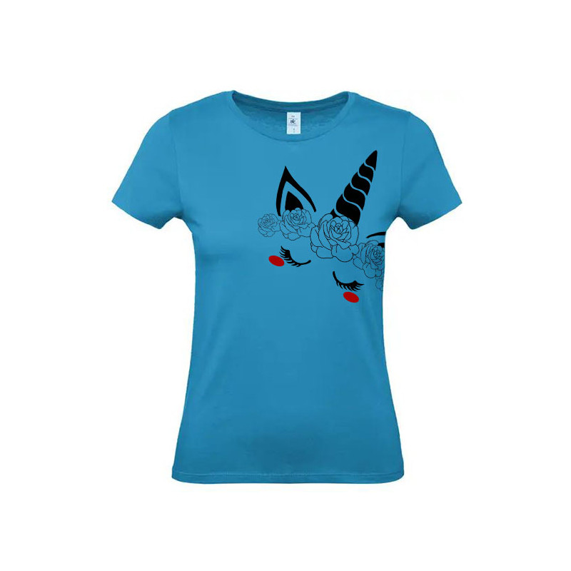 Tee-shirt à la licorne aux roses