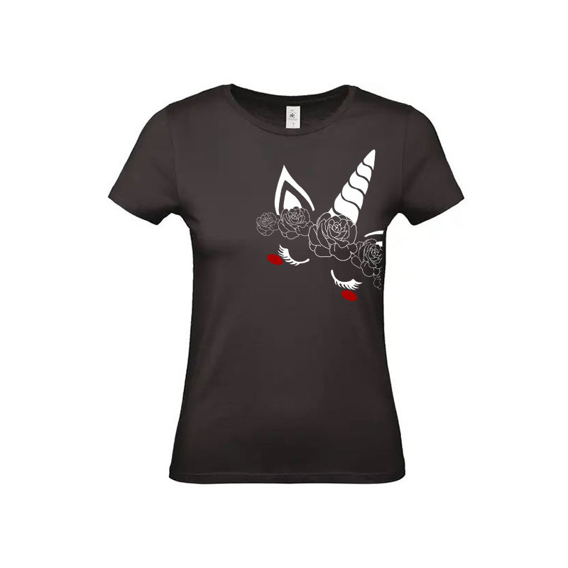 Tee-shirt à la licorne aux roses