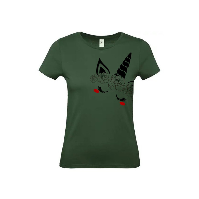 Tee-shirt à la licorne aux roses
