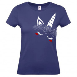 Tee-shirt à la licorne aux roses