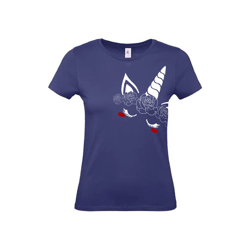 Tee-shirt à la licorne aux roses