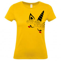 Tee-shirt à la licorne aux roses