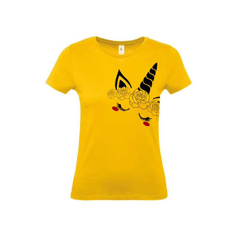 Tee-shirt à la licorne aux roses