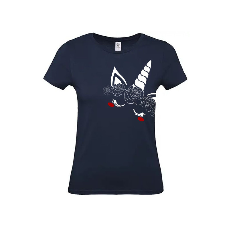 Tee-shirt à la licorne aux roses