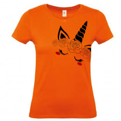 Tee-shirt à la licorne aux roses