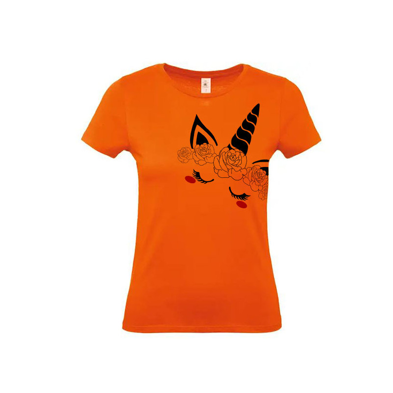 Tee-shirt à la licorne aux roses