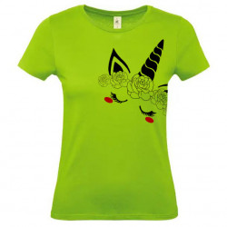 Tee-shirt à la licorne aux roses