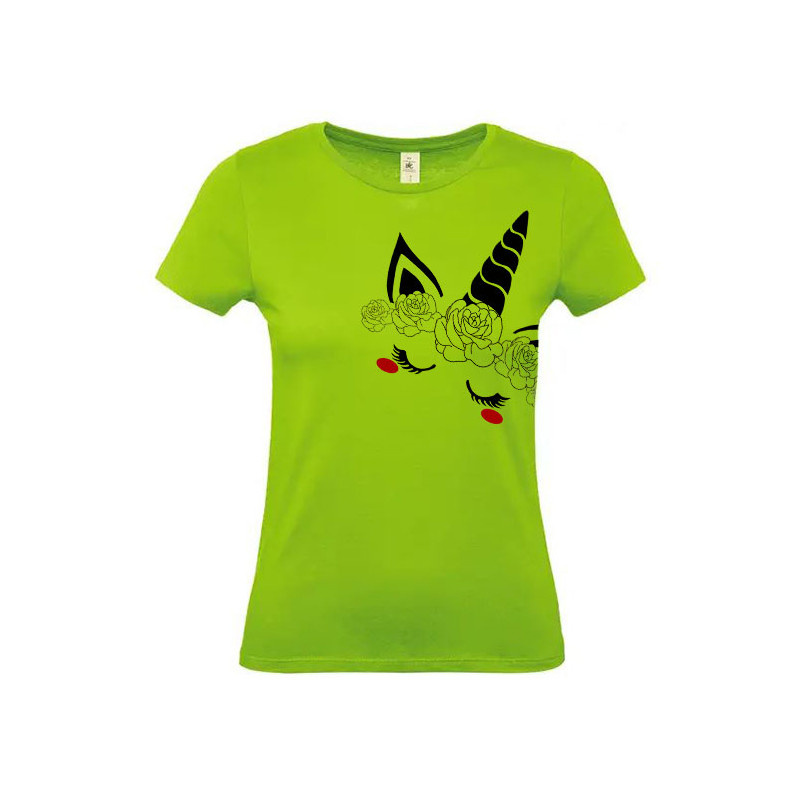 Tee-shirt à la licorne aux roses