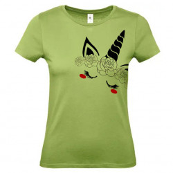 Tee-shirt à la licorne aux roses