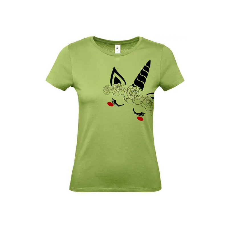 Tee-shirt à la licorne aux roses