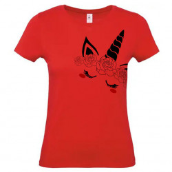 Tee-shirt à la licorne aux roses
