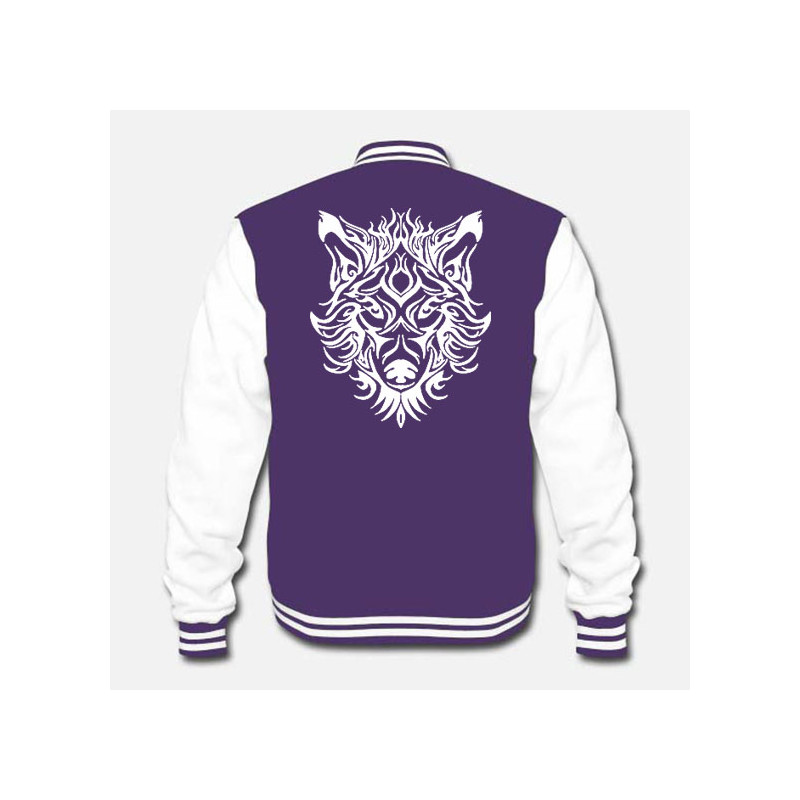 Veste TEEDY tête de loup tribal