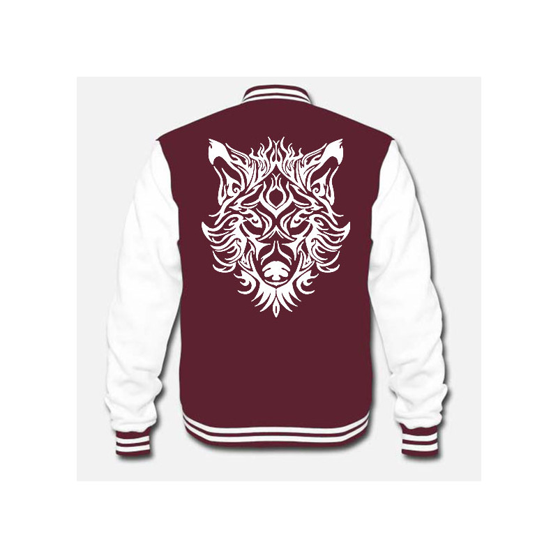 Veste TEEDY tête de loup tribal