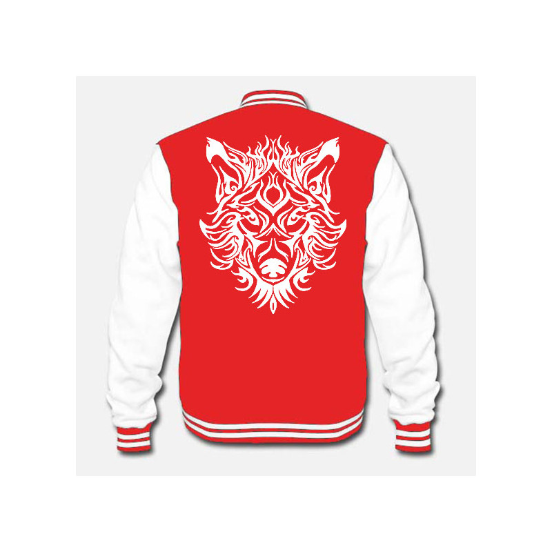 Veste TEEDY tête de loup tribal