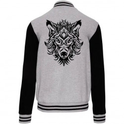Veste TEEDY tête de loup tribal