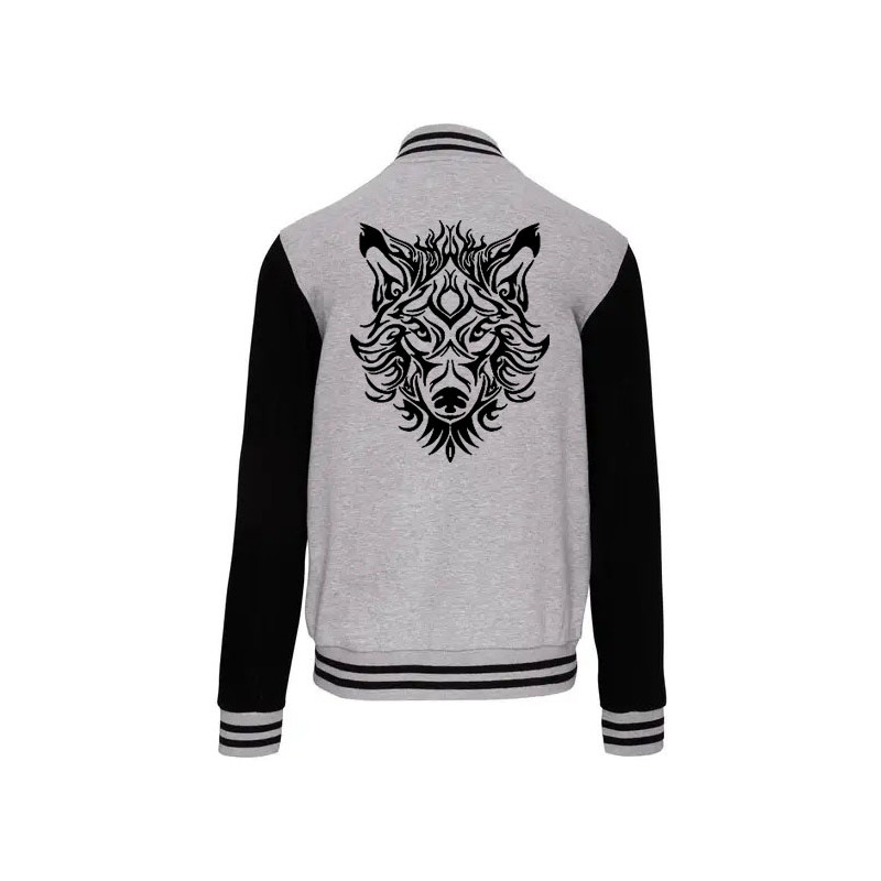 Veste TEEDY tête de loup tribal
