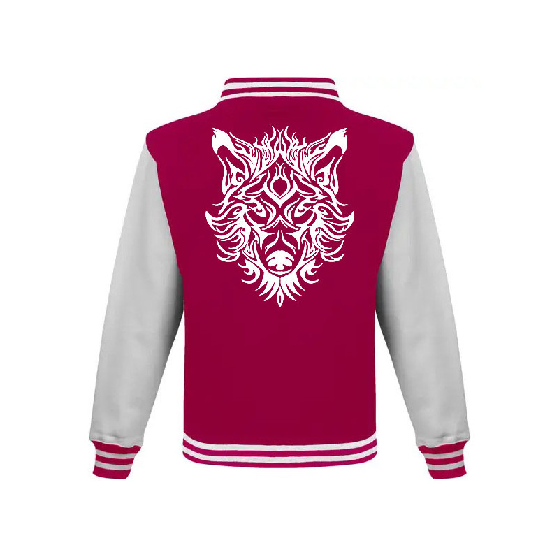 Veste TEEDY tête de loup tribal