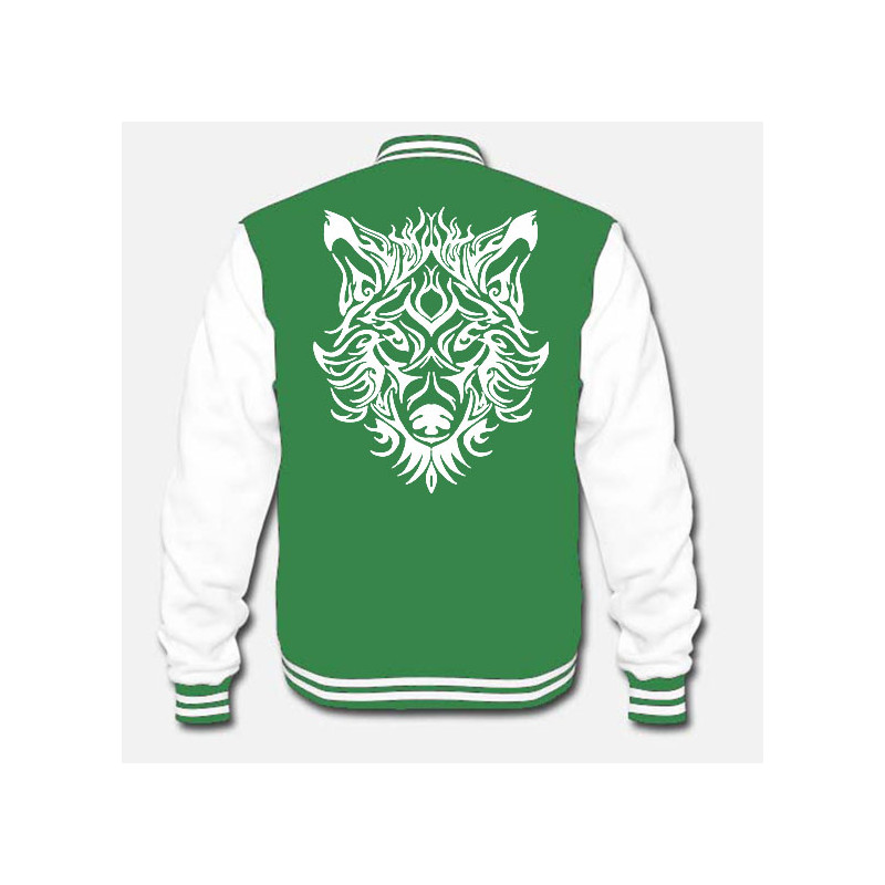 Veste TEEDY tête de loup tribal