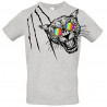 T-shirt panthère aux lunettes holographiques