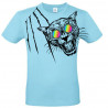 T-shirt panthère aux lunettes holographiques