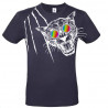 T-shirt panthère aux lunettes holographiques