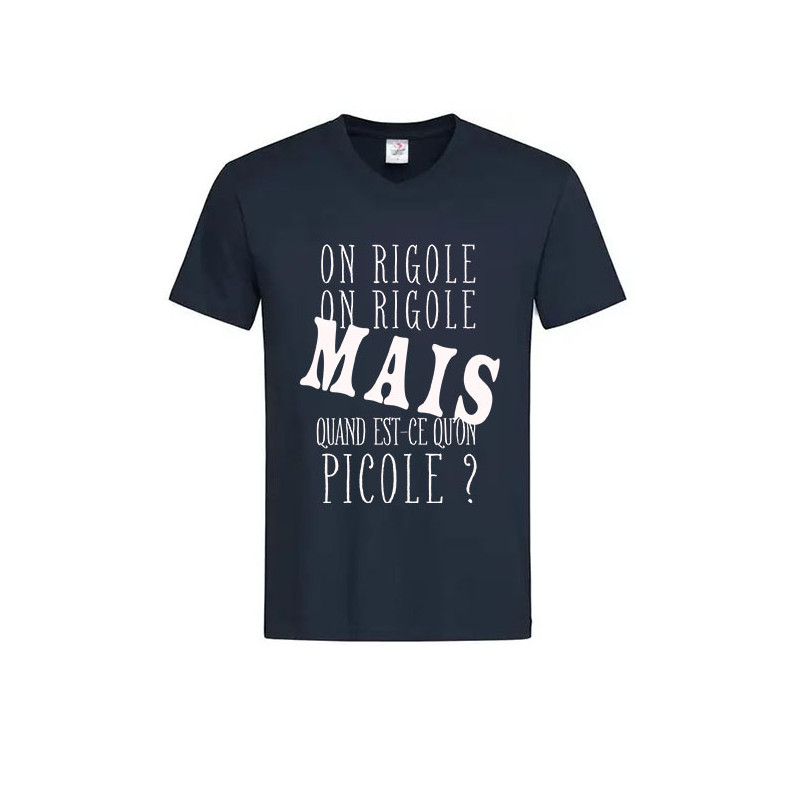 T-shirt Col en V On picole?