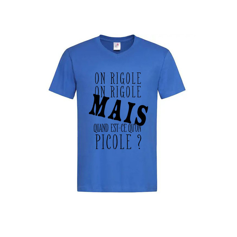 T-shirt Col en V On picole?