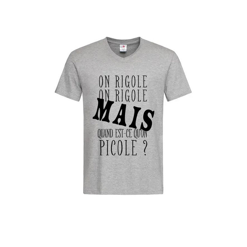 T-shirt Col en V On picole?
