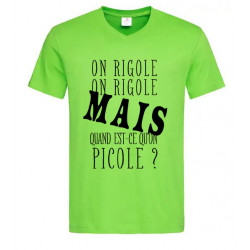 T-shirt Col en V On picole?