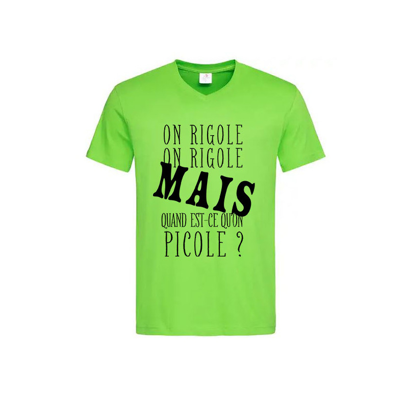 T-shirt Col en V On picole?